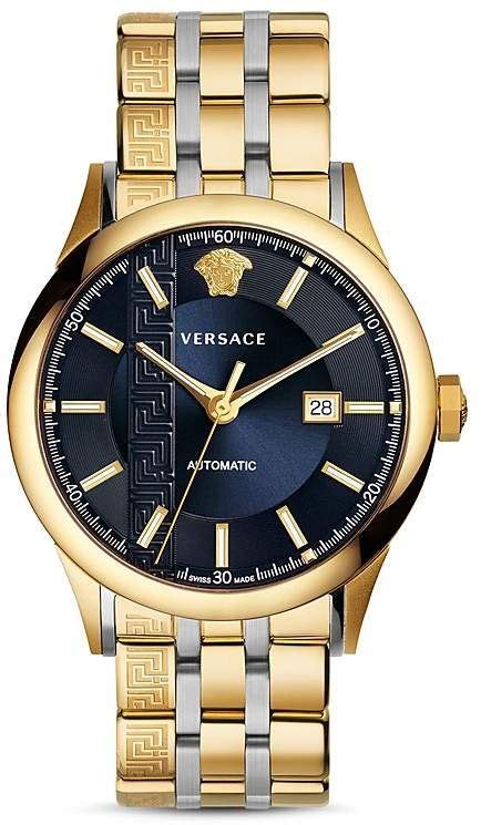 gold toned aiakos automatic watch versace|Versace Aiakos Watch .